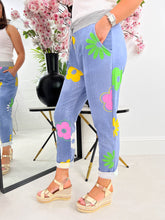 The Catherine - Denim Floral Jogger